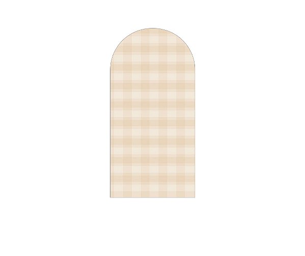 Painel De Festa Romano 1,00x2,00- Camadas Xadrez Degradê Bege 040