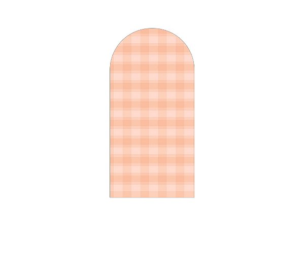Painel De Festa Romano 1,00x2,00- Camadas Xadrez Laranja Suave 042