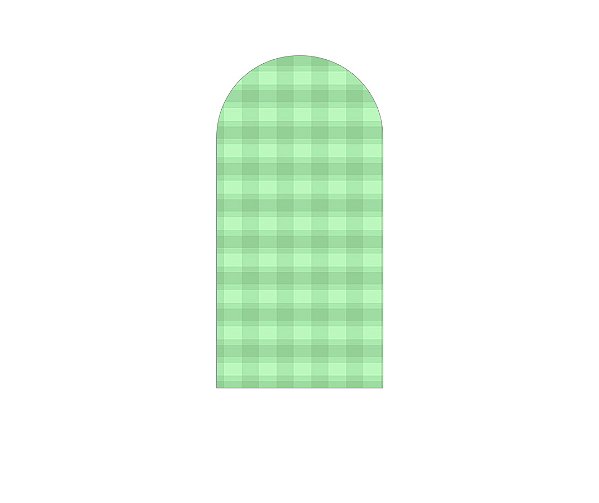 Painel De Festa Romano 1,00x2,00- Camadas Xadrez Verde 056