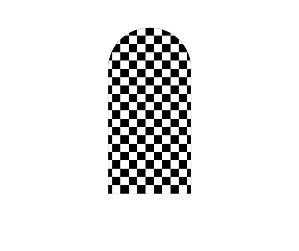 Painel De Festa Romano 1,00x2,00- Estampa Simples Xadrez Preto e Branco 060