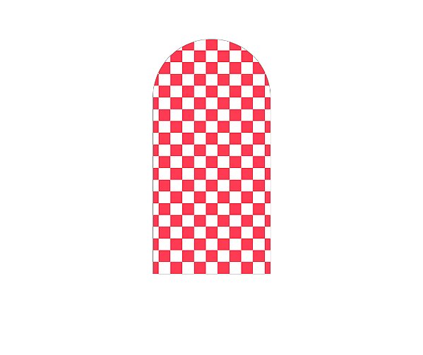 Painel De Festa Romano 1,00x2,00- Estampa Simples Xadrez Vermelho 063