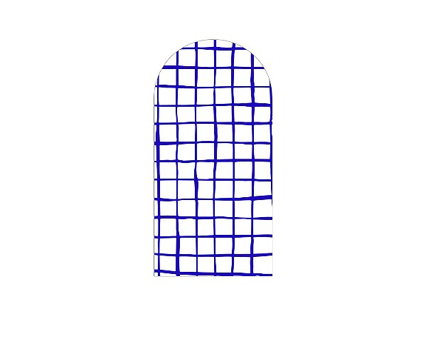 Painel De Festa Romano 1,00x2,00- Estampa Grid Quadriculado Azul Royal 067