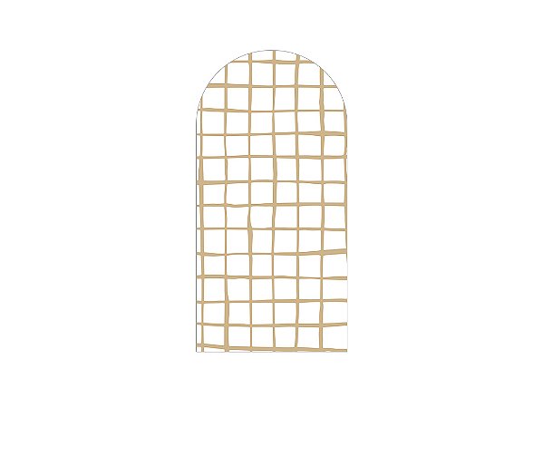 Painel De Festa Romano 1,00x2,00- Estampa Grid Quadriculado Marrom 072