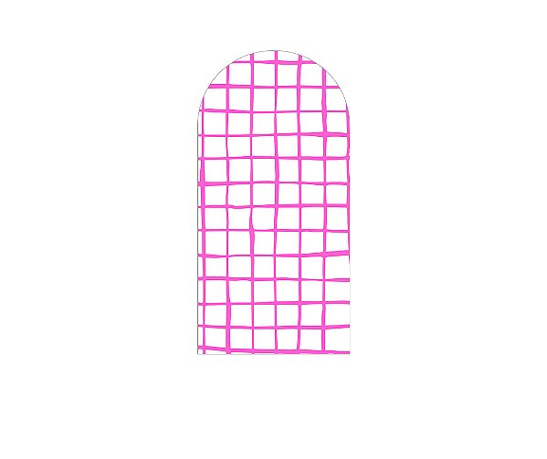 Painel De Festa Romano 1,00x2,00- Estampa Grid Quadriculado Rosa 074