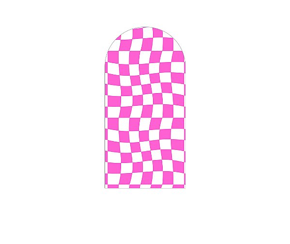 Painel De Festa Romano 1,00x2,00- Estampa Quadriculado Retrô Rosa 075