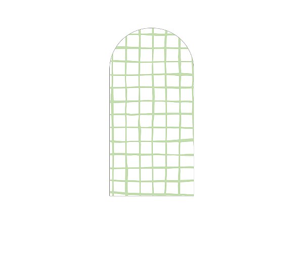 Painel De Festa Romano 1,00x2,00- Estampa Grid Quadriculado Verde 078