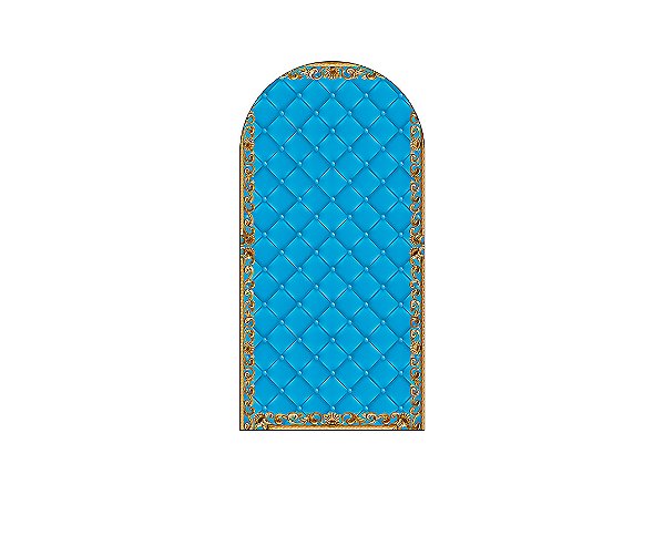 Painel De Festa Romano 1,00x2,00- Realeza Capitonê Azul Claro 004