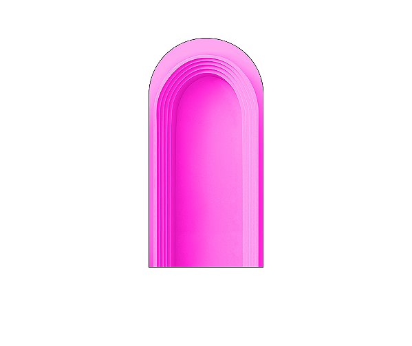 Painel De Festa Romano 1,00x2,00- Parede Arco Portal Curvas Finas Pink 031