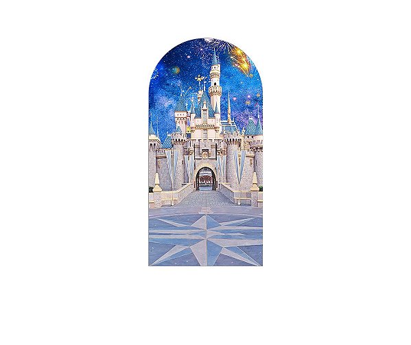 Painel De Festa Romano 1,00x2,00- Castelo Noite 001