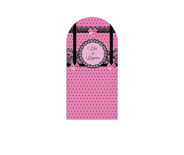 Painel Romano Veste Fácil 1,00x2,00 - Chá de Lingerie Preto e Rosa 004