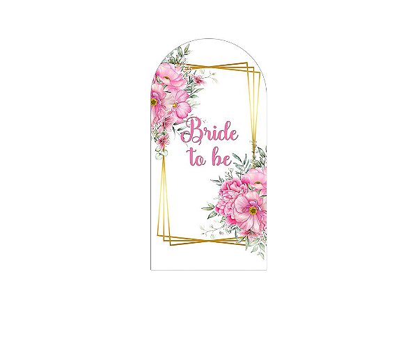 Painel Romano Veste Fácil 1,00x2,00 - Bride to Be Floral Rosa 009