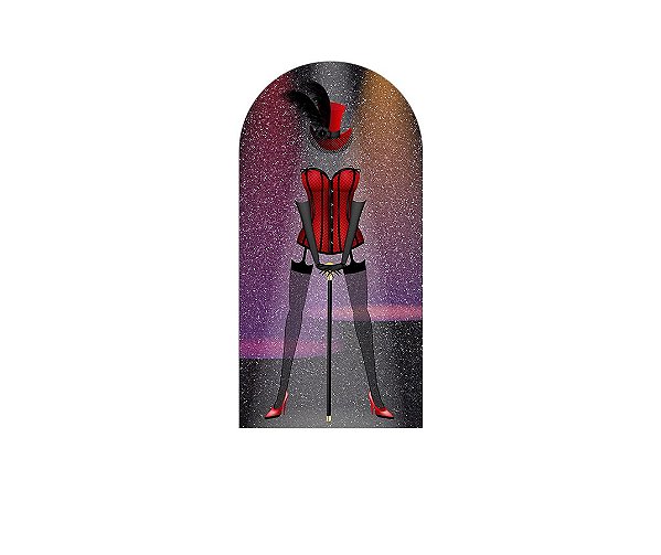 Painel Romano Veste Fácil 1,00x2,00 - Chá de Lingerie Vermelho e Preto 010