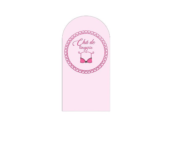 Painel Romano Veste Fácil 1,00x2,00 - Chá de Lingerie Corações Rosas 013