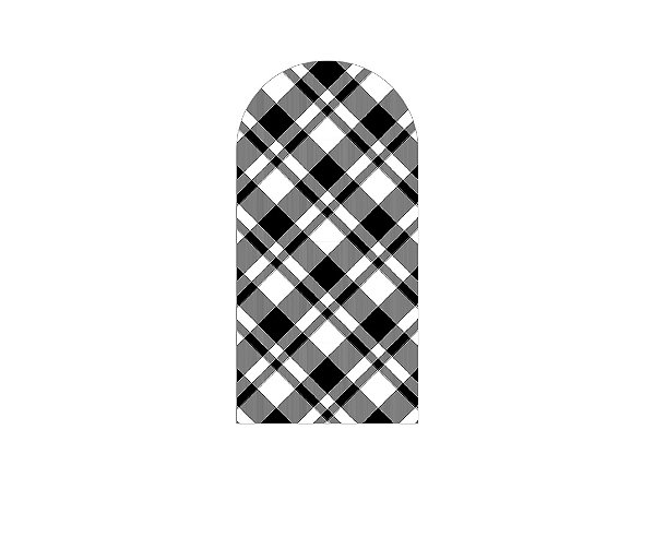 Painel Romano Veste Fácil 1,00x2,00 - Xadrez Preto e Branco 004
