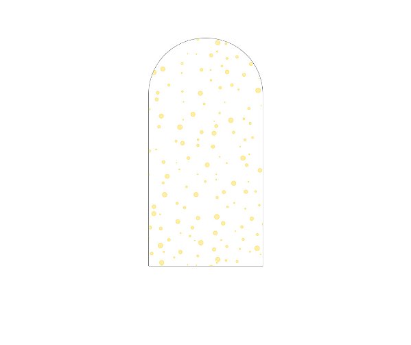 Painel Romano Veste Fácil 1,00x2,00 - Branco com Poás Amarelo 024