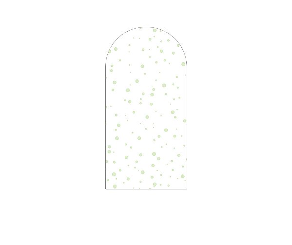 Painel Romano Veste Fácil 1,00x2,00 - Branco com Poás Verde 029