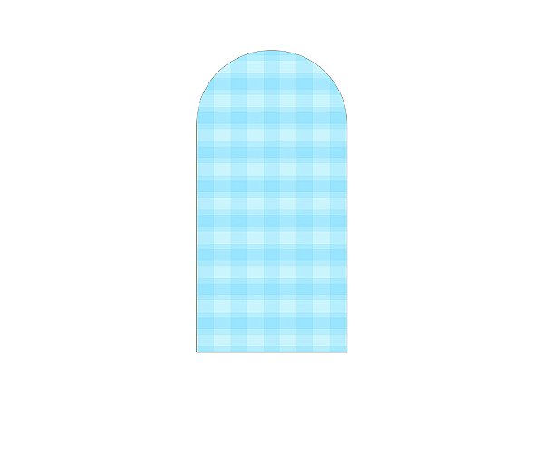 Painel Romano Veste Fácil 1,00x2,00 - Camadas Xadrez Degradê Azul Suave 037