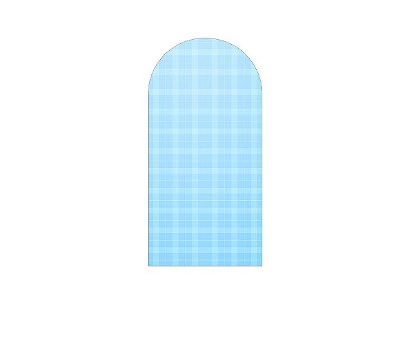 Painel Romano Veste Fácil 1,00x2,00 - Camadas Xadrez Degradê Azul Suave 039