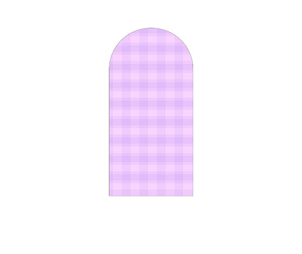 Painel Romano Veste Fácil 1,00x2,00 - Camadas Xadrez Lilás 044
