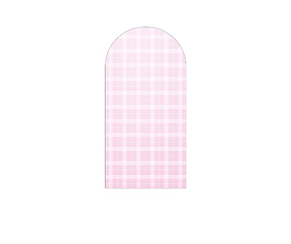 Painel Romano Veste Fácil 1,00x2,00 - Xadrez Degradê Rosa Suave 052