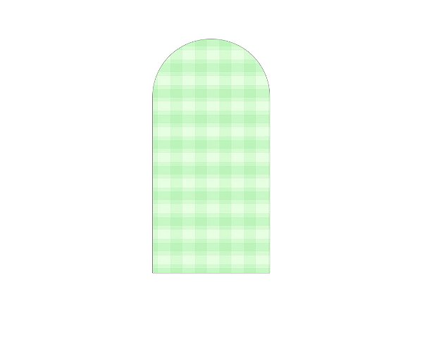 Painel Romano Veste Fácil 1,00x2,00 - Xadrez Degradê Verde 053