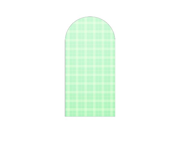 Painel Romano Veste Fácil 1,00x2,00 - Xadrez Degradê Verde  Claro 054