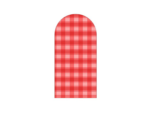 Painel Romano Veste Fácil 1,00x2,00 - Camadas Xadrez Vermelho 057