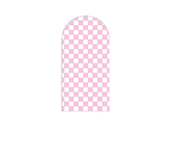 Painel Romano Veste Fácil 1,00x2,00 - Estampa Simples Xadrez Rosa 061