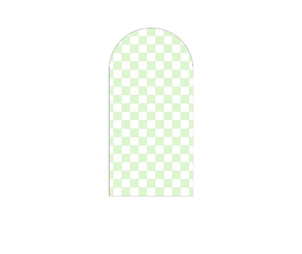 Painel Romano Veste Fácil 1,00x2,00 - Estampa Simples Xadrez Verde 062