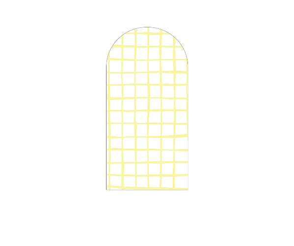 Painel Romano Veste Fácil 1,00x2,00 - Estampa Grid Quadriculado Amarelo 064