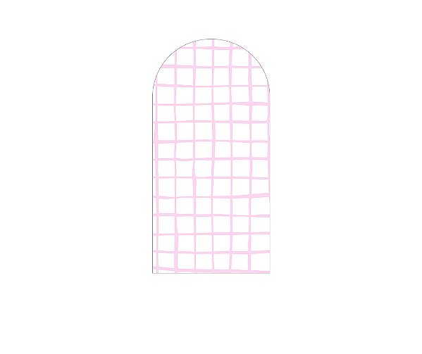 Painel Romano Veste Fácil 1,00x2,00 - Estampa Grid Quadriculado Rosa Claro 076