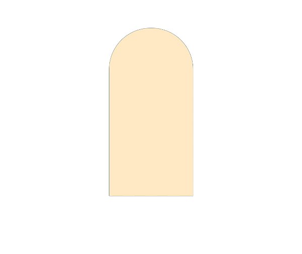 Painel Romano Veste Fácil 1,00x2,00 - Cores Amarelo Pastel Bege Liso 082