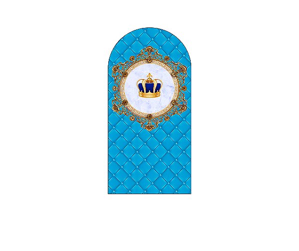 Painel Romano Veste Fácil 1,00x2,00 - Coroa Realeza Azul Claro 003