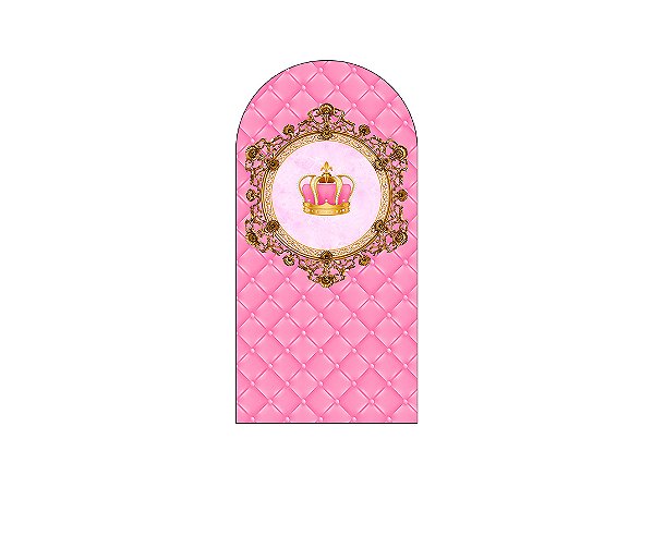 Painel Romano Veste Fácil 1,00x2,00 - Coroa Realeza Capitonê Rosa Claro 005