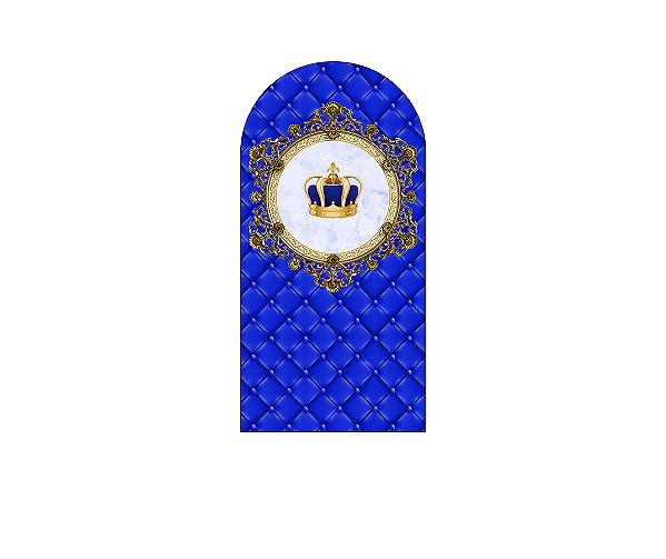 Painel Romano Veste Fácil 1,00x2,00 - Coroa Realeza Capitonê Azul Royal 006