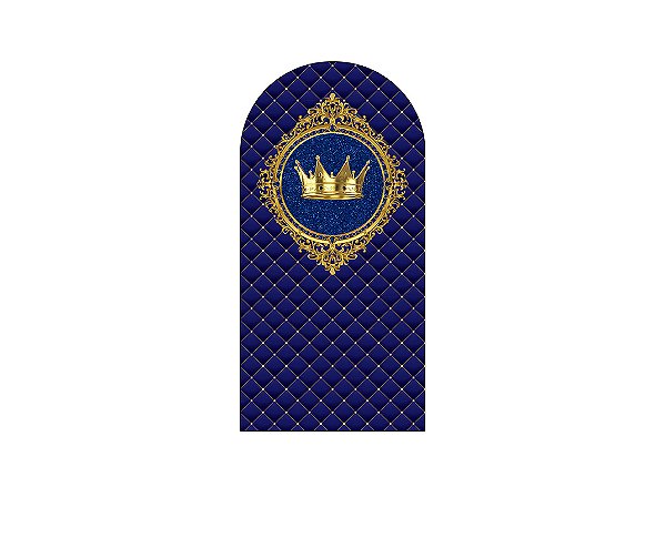 Painel Romano Veste Fácil 1,00x2,00 - Coroa Realeza Capitonê Azul 011