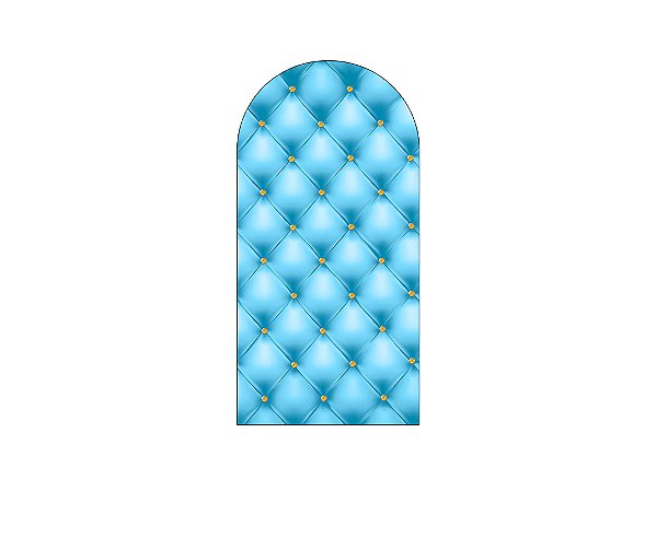 Painel Romano Veste Fácil 1,00x2,00 - Realeza Capitonê Azul Claro 015