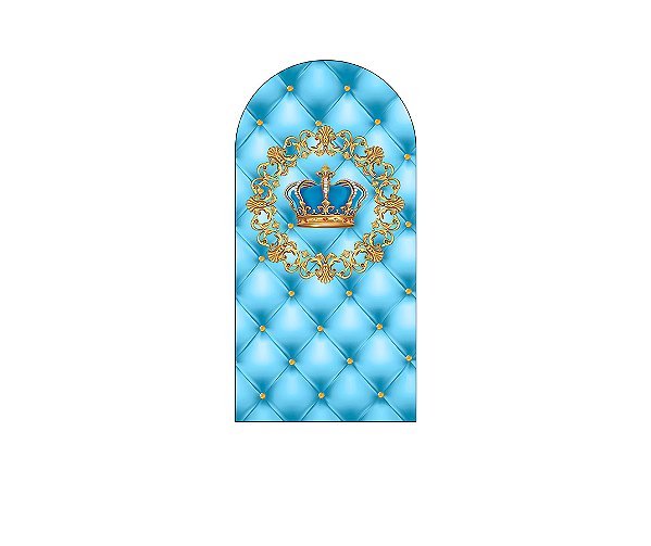 Painel Romano Veste Fácil 1,00x2,00 - Coroa Realeza Capitonê Azul Claro 016