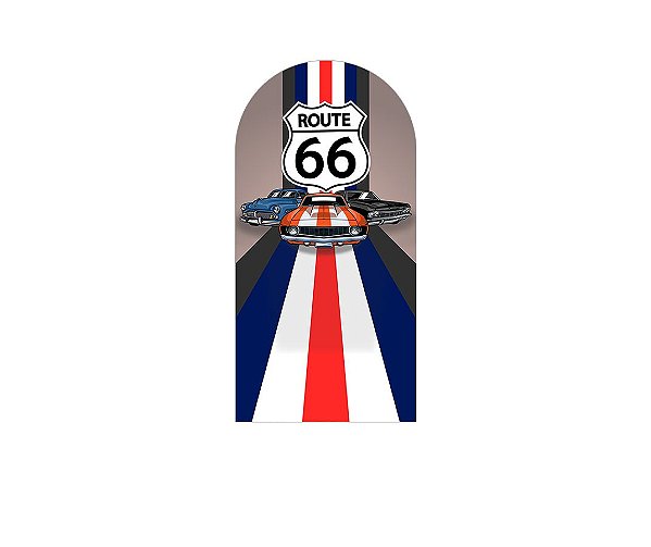 Painel Romano Veste Fácil 1,00x2,00 - Route 66 Carros Antigo 008