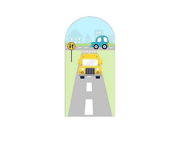 Painel Romano Veste Fácil 1,00x2,00 - Carros no Cruzamento 016