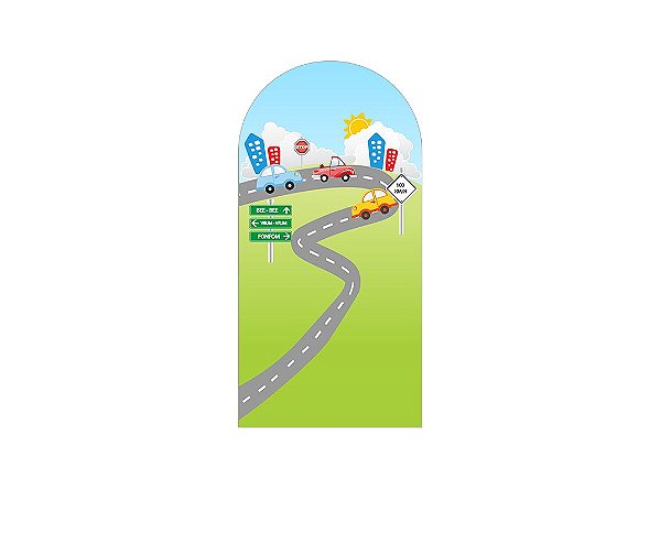 Painel Romano Veste Fácil 1,00x2,00 - Carros na Pista 018