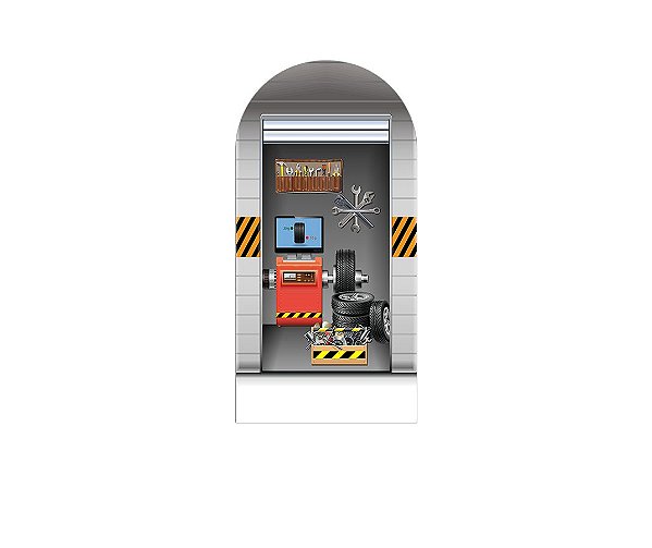 Painel Romano Veste Fácil 1,00x2,00 - Carros Oficina Mecânica 019
