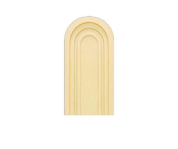 Painel Romano Veste Fácil 1,00x2,00 - Parede Arco Portal com Curvas Amarelo Suave 004
