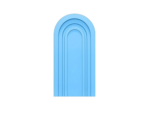 Painel Romano Veste Fácil 1,00x2,00 - Parede Arco Portal com Curvas Azul 005