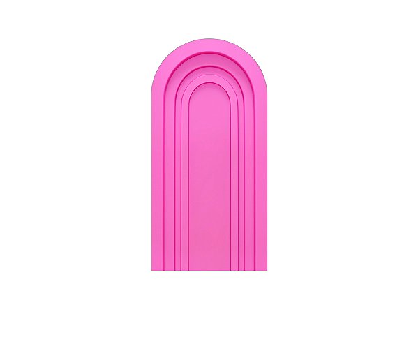 Painel Romano Veste Fácil 1,00x2,00 - Parede Arco Portal com Curvas Pink 008