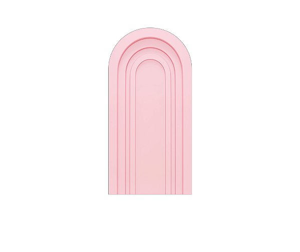 Painel Romano Veste Fácil 1,00x2,00 - Parede Arco Portal com Curvas Rosa Claro 010