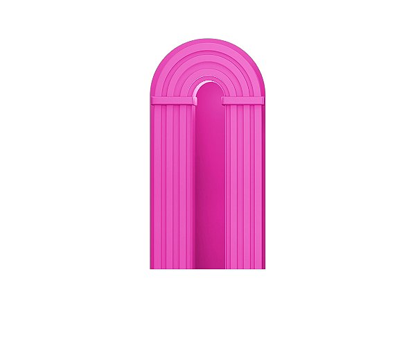 Painel Romano Veste Fácil 1,00x2,00 - Parede Arco Portal Curvas Ripadas Pink 013