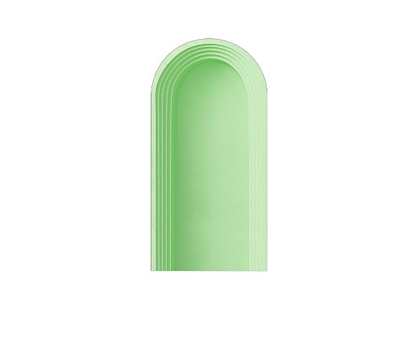 Painel Romano Veste Fácil 1,00x2,00 - Parede Arco Portal Curvas Finas Verde Claro 036