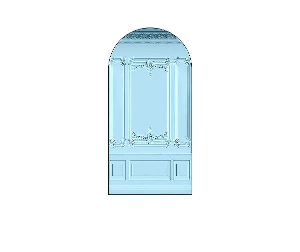 Painel Romano Veste Fácil 1,00x2,00 - Parede Boiserie Azul 038