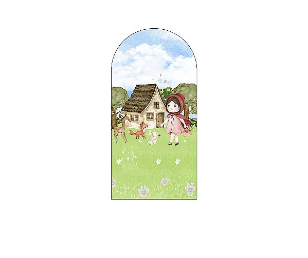 Painel Romano Veste Fácil 1,00x2,00 - Menina no Bosque Cute 001